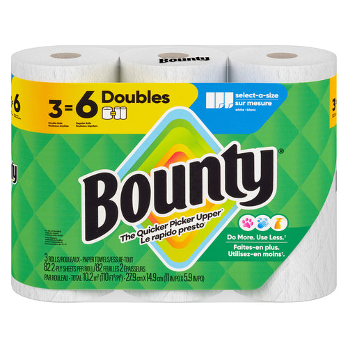 Bounty Paper Towels 3 Double Rolls