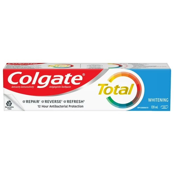 Colgate Total Whitening Toothpaste Gel - 120g