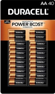 Duracell AA Alkaline Batteries 1.5V (40 count)