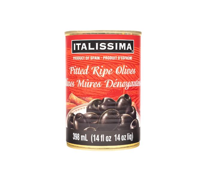 ITALISSIMA Pitted Ripe Black Olives 398mL