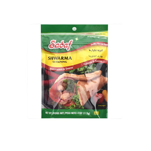 Sadaf Shwarma Seasoning package on a white background