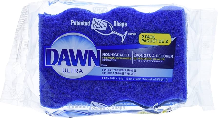 Dawn Ultra No Scratch Scrubber Sponges 2-Pack, Blue