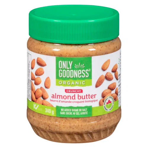 Only Goodness - Organic Crunchy Almond Butter, 340 Gram