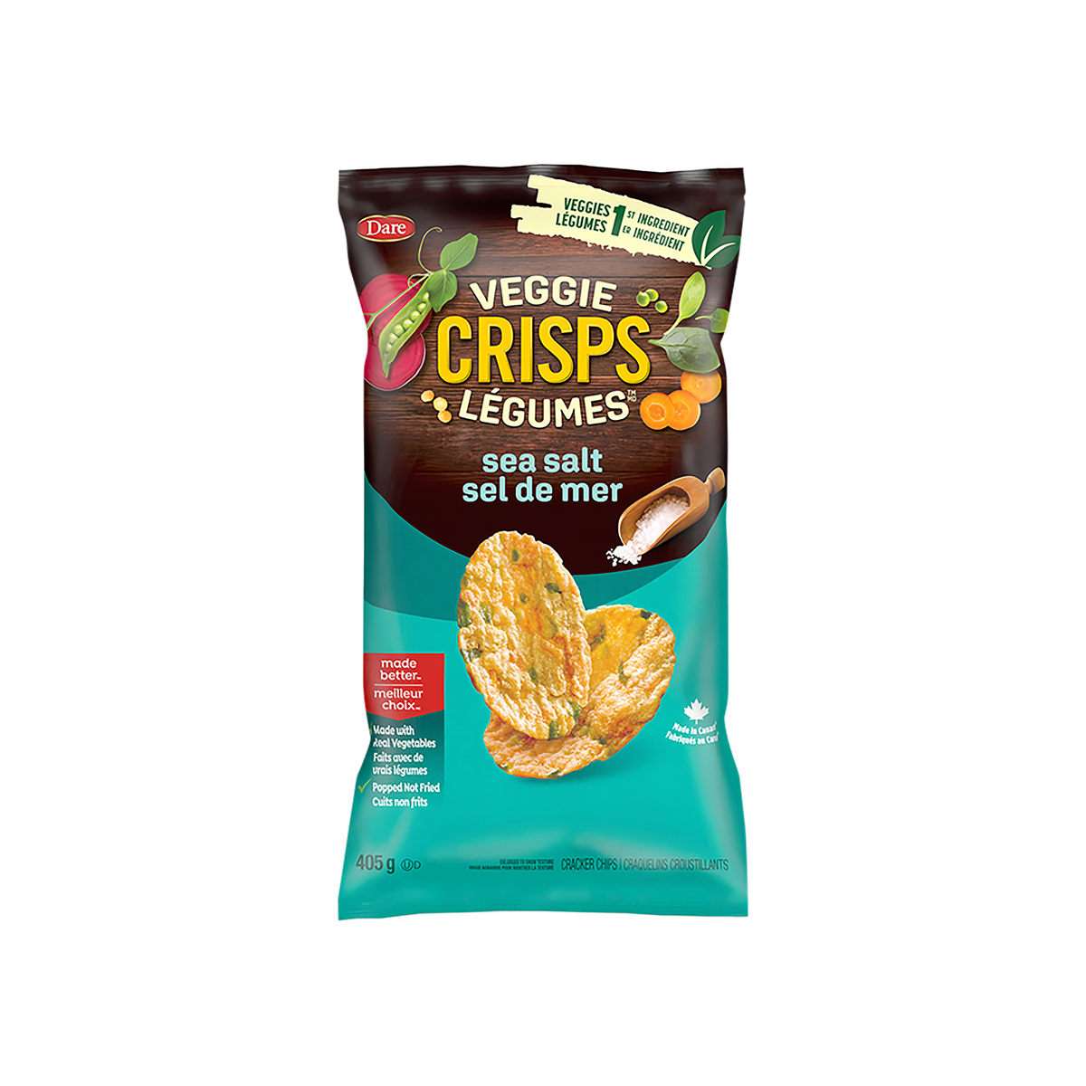 Dare Veggie Crisps Sea Salt 405 g