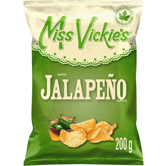 Miss Vickies Jalapeño flavour kettle cooked potato chips 200g