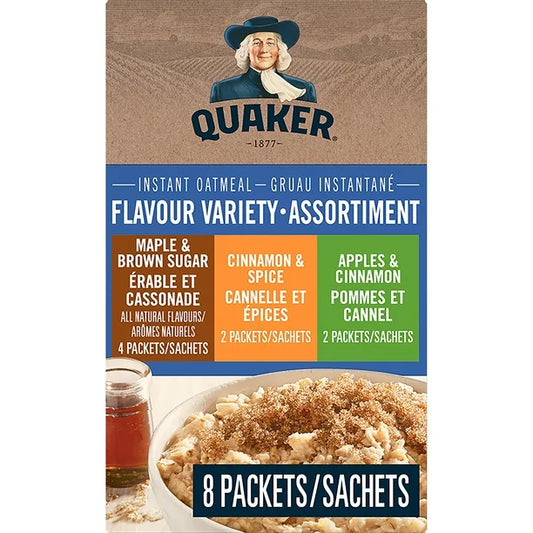 Quaker Instant Oatmeal Flavour Variety -314g