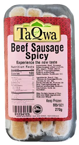 Beef Breakfast Sausage - Spicy 270g