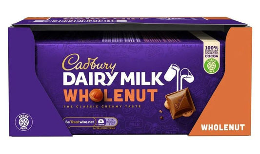 Cadbury Whole Nut Chocolate Bar 180g