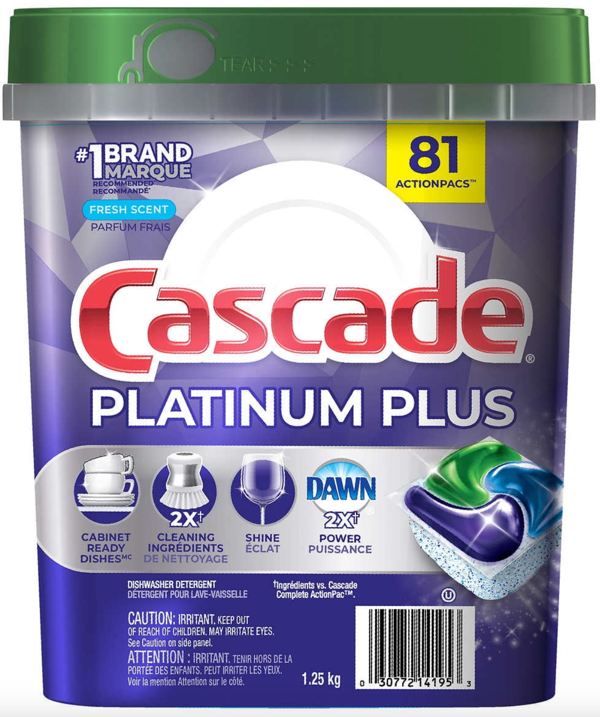 Cascade Platinum Plus 1.25kg - 81 ActionPacs