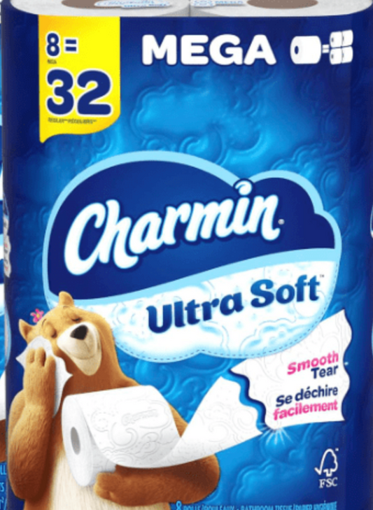 Charmin Ultra Soft Toilet Paper 8 Rolls
