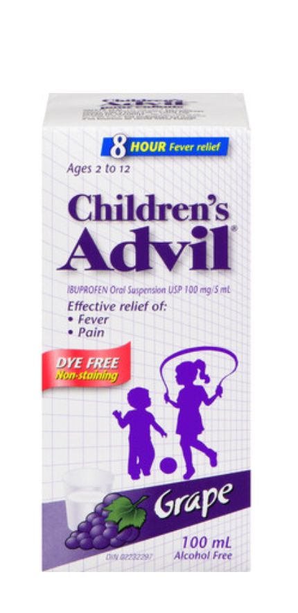 Children's Liquid Advil Grape Ages 8-12 - 100ml