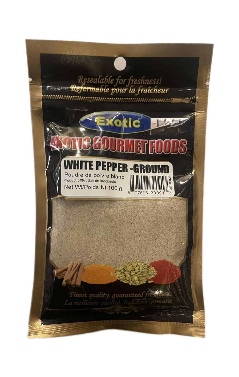 Exotic White Pepper - Ground 100g