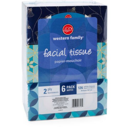 Facial Tissues 2ply Pack of 6