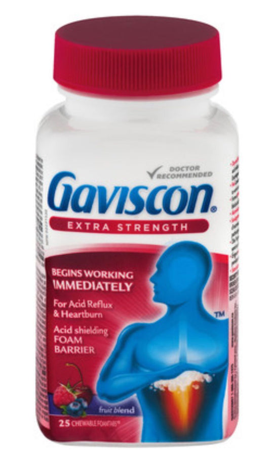 Gaviscon Extra Strength for Acid Reflux (25 Tablets)