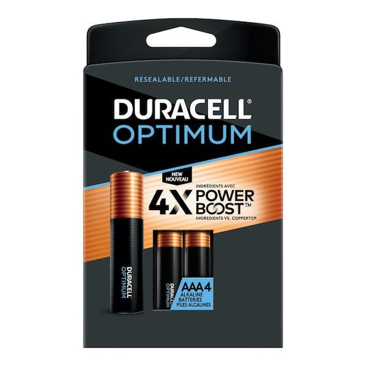 Duracell Optimum AAA Alkaline Batteries - 4/Pack