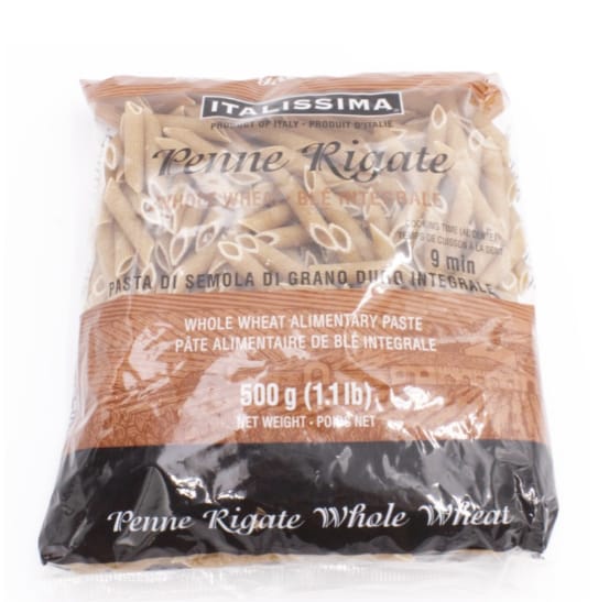 Italissima Penne Rigate Whole Wheat 500g