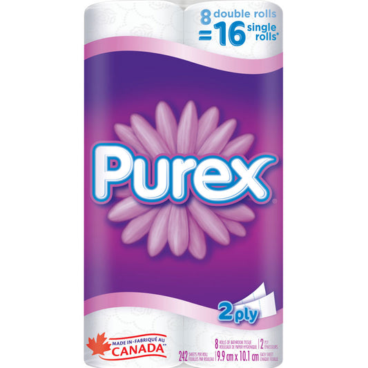 Purex Bathroom Tissue - 8 Double  Rolls