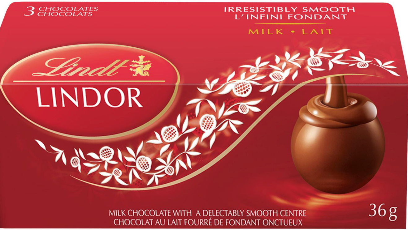 Lindt Lindor Milk Chocolate (3 pieces) 36g