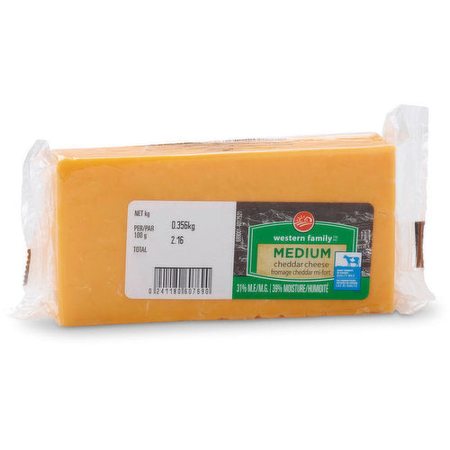 Medium Cheddar Cheese 380g