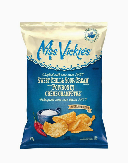Miss Vickie's Sweet Chili & Sour Cream Kettle Cooked Potato Chips, 572 g