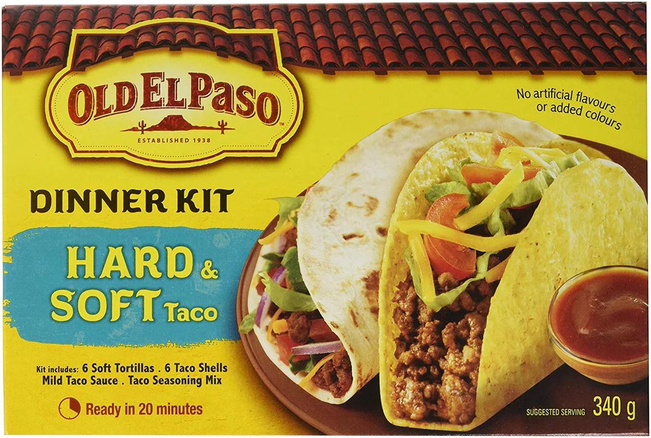Old El Paso Dinner Kit Hard & Soft Taco 340g