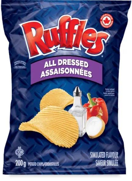 Ruffles Potato Chips All Dressed 612g
