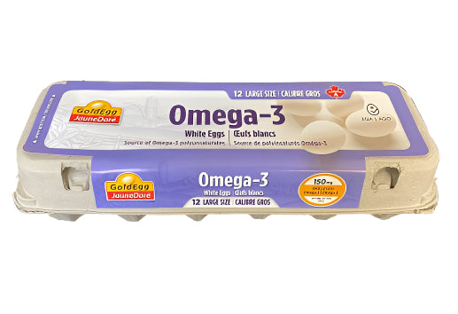 Omega-3 White Eggs 18 Large