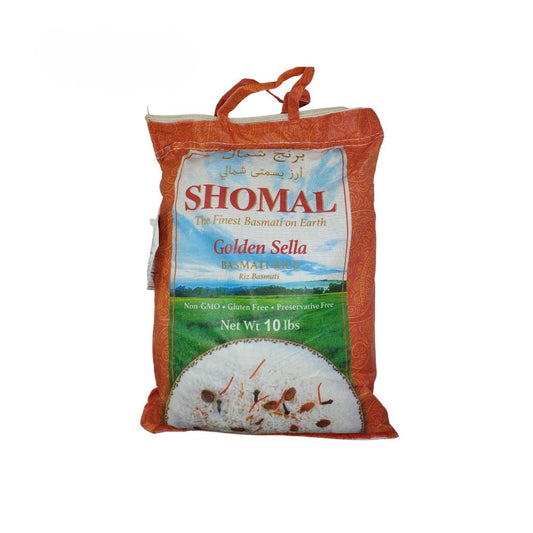 Shomal Golden Sella Basmati Rice Orange 10lb