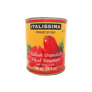 Italian Unpeeled Diced Tomatoes 796mL