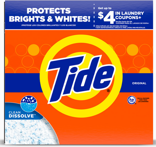 Tide Original Laundry Detergent Powder 166 Loads - 5.8kg