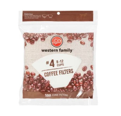 WF #4 Coffee Filters (100 Cone Filters)