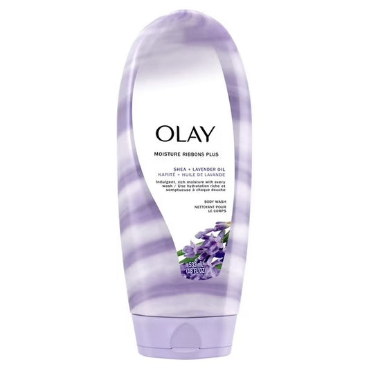 Olay Moisture Ribbons Plus Shea + Lavender Oil Body Wash, 532 mL