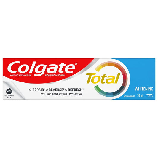 Colgate Total Whitening Toothpaste Gel - 70g