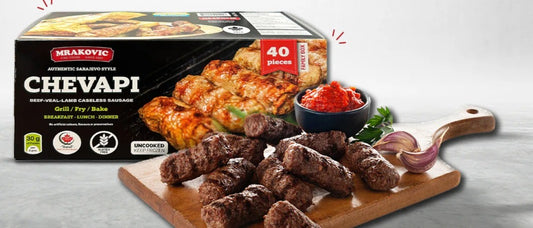 Mrakovic Chevapi Beef, Veal, Lamb Caseeless Sausage 40 pieces
