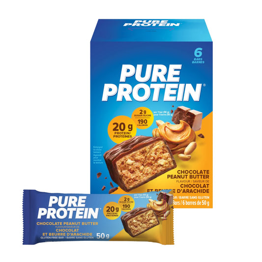 Pure Protein, Protein Bars Chocolate peanut butter, 6 × 50 g